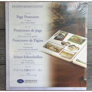 Creative Memories - Page Protectors, Made in USA, 16 pages 12”x12” scrapbook pag